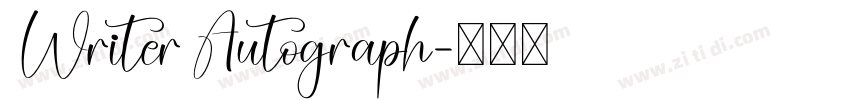  Writer Autograph字体转换